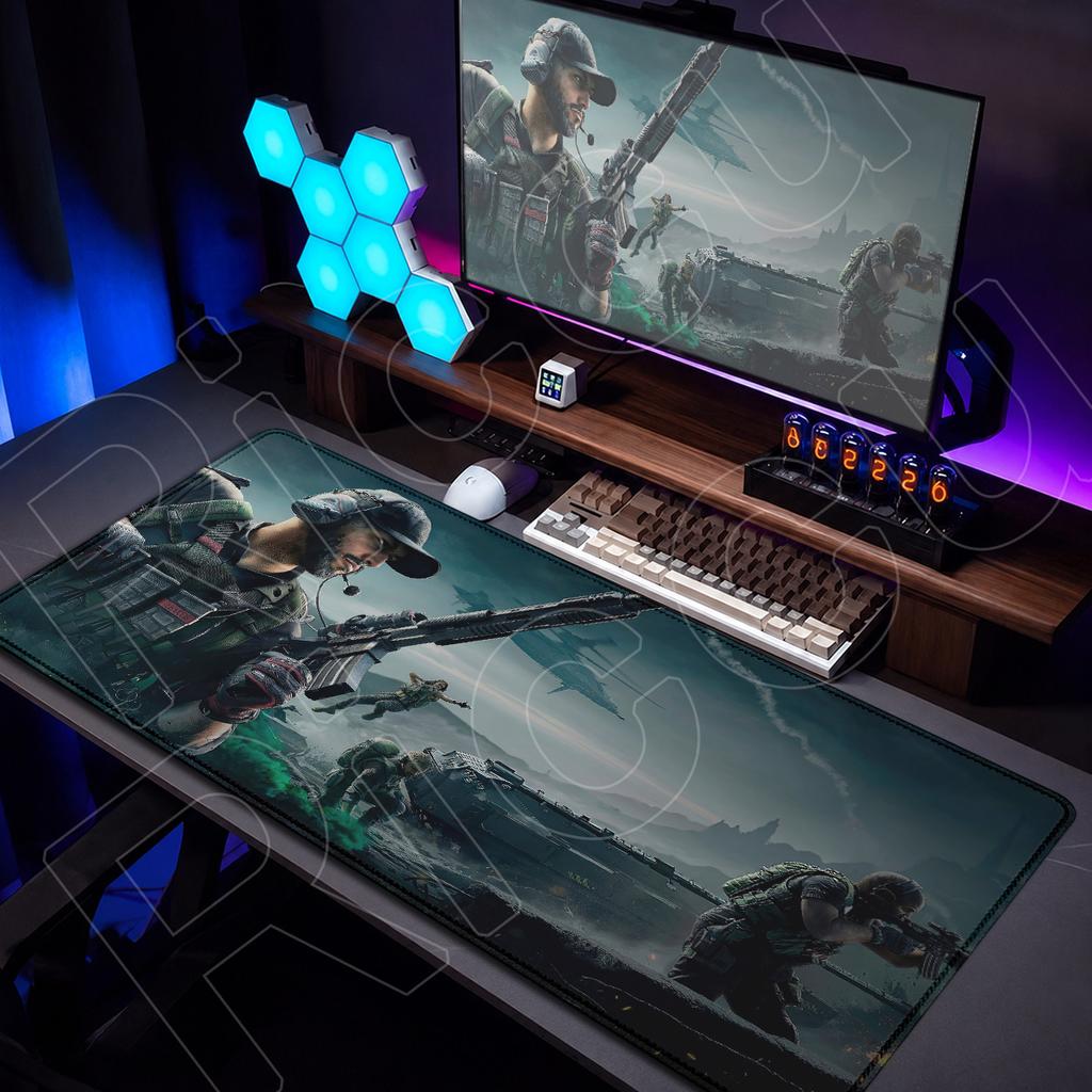Large Laptop Table Keyboard Mat New Game D-Delta Force Mouse Pad XXL Computer Rubber Accessories Locking Edge Office Cabinet Rug