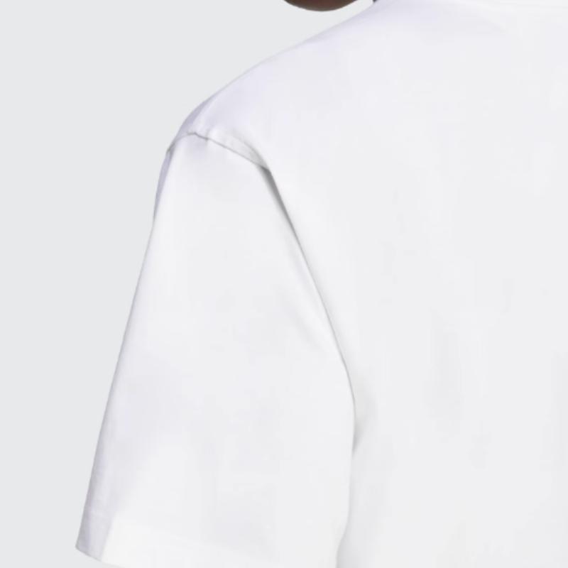 Adidas Originals Classic Sports Series Round Neck Comfortable Loose Short Sleeve T-Shirt Men Tops White KA4575