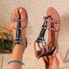 Fashion Aphixta Orange Flat With Sandals Woman Shoes Back Zip Gladiator Beach Shoes Woman Zapatos Mujer Plus Size 43