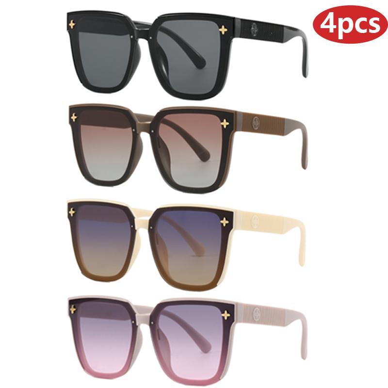4pcs Pack Luxury Brand Sunglasses Women Outdoor Cat Eye Designe Sunshade Sun Glasses Classics Gradient Eyeglasses UV400