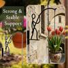 Multifunctional Fisherman Wall Planter Holder Abstract Shape Clean Lines Wall Hooks
