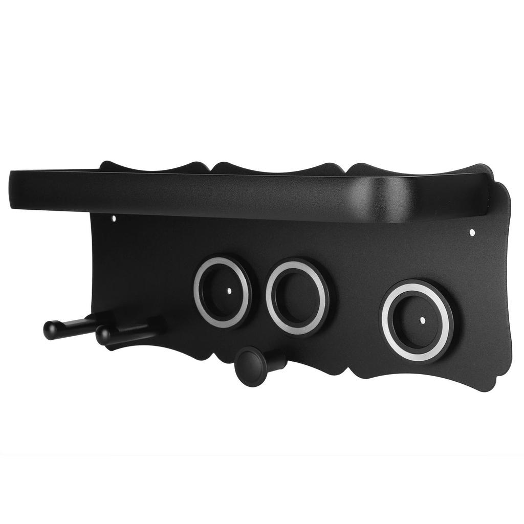 Hair Blower Stand Organizer WallMounted Hair Dryer Holder Bathroom Storage Rack Black