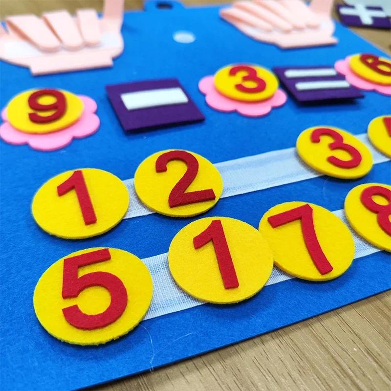 Non-Toxic Children Early Education Enlightenment Cognitive Mathematics Busy Board Felt Board Montessori Toys Math For Kids Toys Gifts