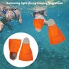 Silicone Fins 1 Pair Diving Swimming Training Professional Snorkeling Flippers Short Blade Leg Strength Building Adults Kids