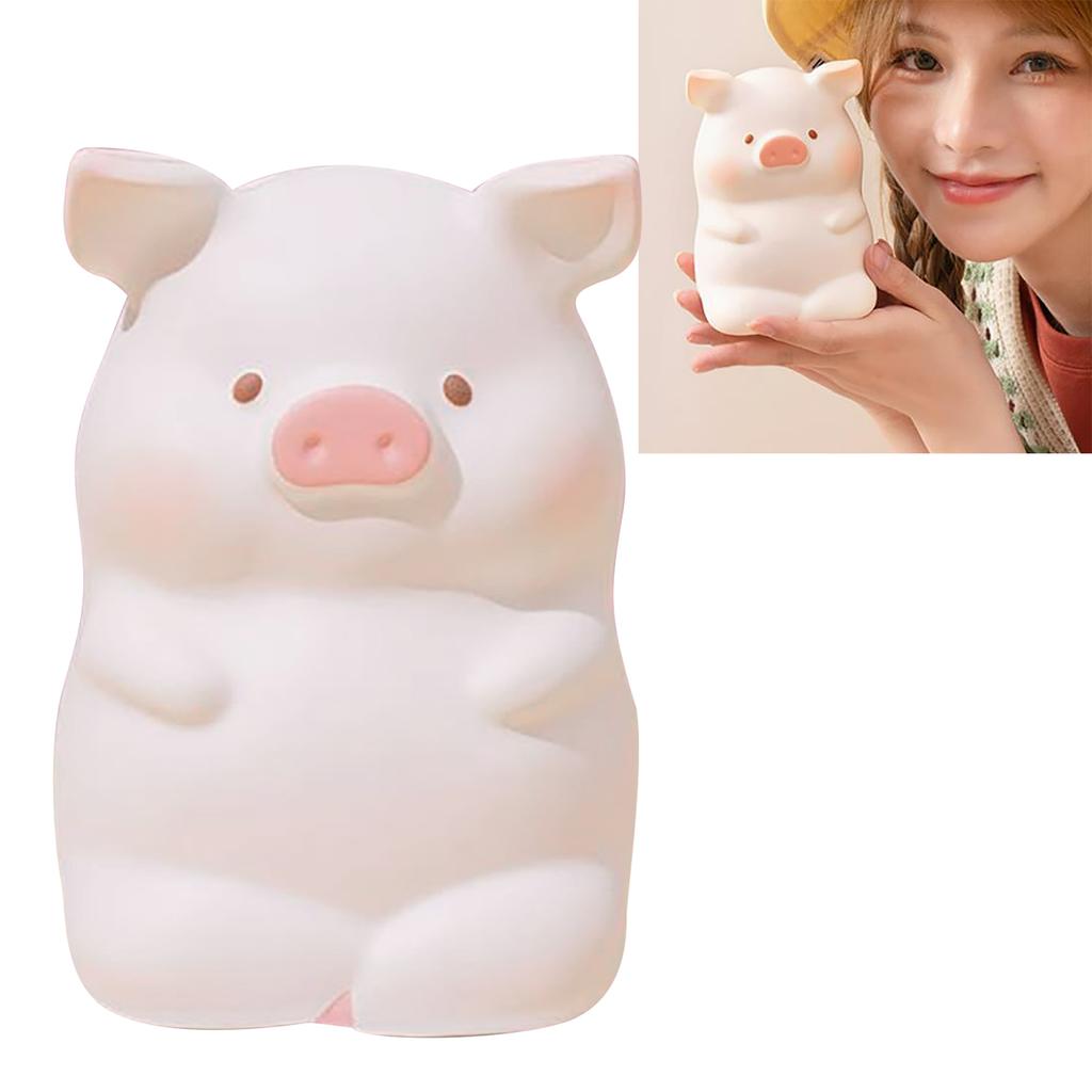 Squeeze Pig Toy PU Plastic Stress Relief Decompression Doll Desktop Decoration for Kids Adults