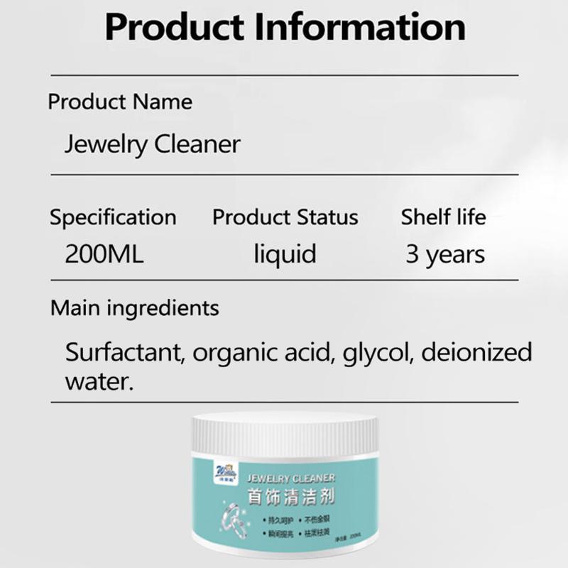 1/2/3Pcs Silver Cleaner Liquid 200G Jewelry Cleaner For Gold Panlinis Ng Silver Gold Cleaner For Rings Earrings Watch Diamond