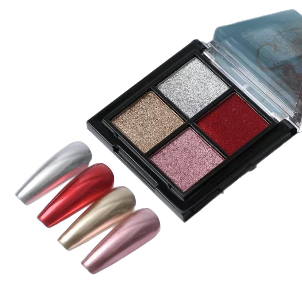 Aurora Metallic Mirror Nail Art Powder - Four-Color Mix