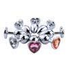 Anal Plug Sex Toys Stainless Smooth Steel Butt Plug Tail Crystal Jewelry Trainer For Women/Man