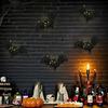 3D Iron Plastic Bat Ornament Halloween Party Essential Handcrafted Design For Porch Window Decoration