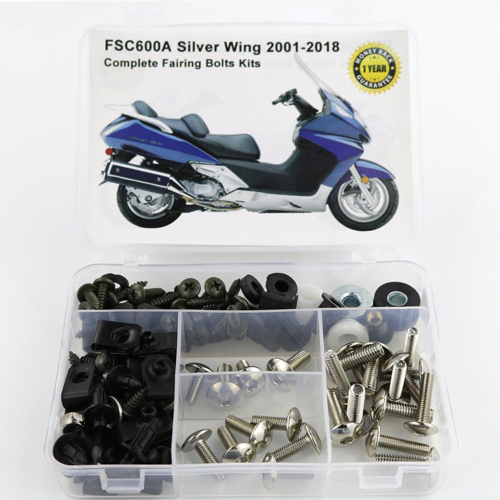 For Honda FSC600A Silver Wing 2001-2018 Motorcycle Cowling Full Fairing Bolts Kit Speed Nuts Clips Screws Steel