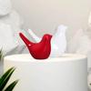Creative White and Red Glossy Ceramic Birds Figurines Home Decorations Accessories Party (Pack of 2, White & Red)