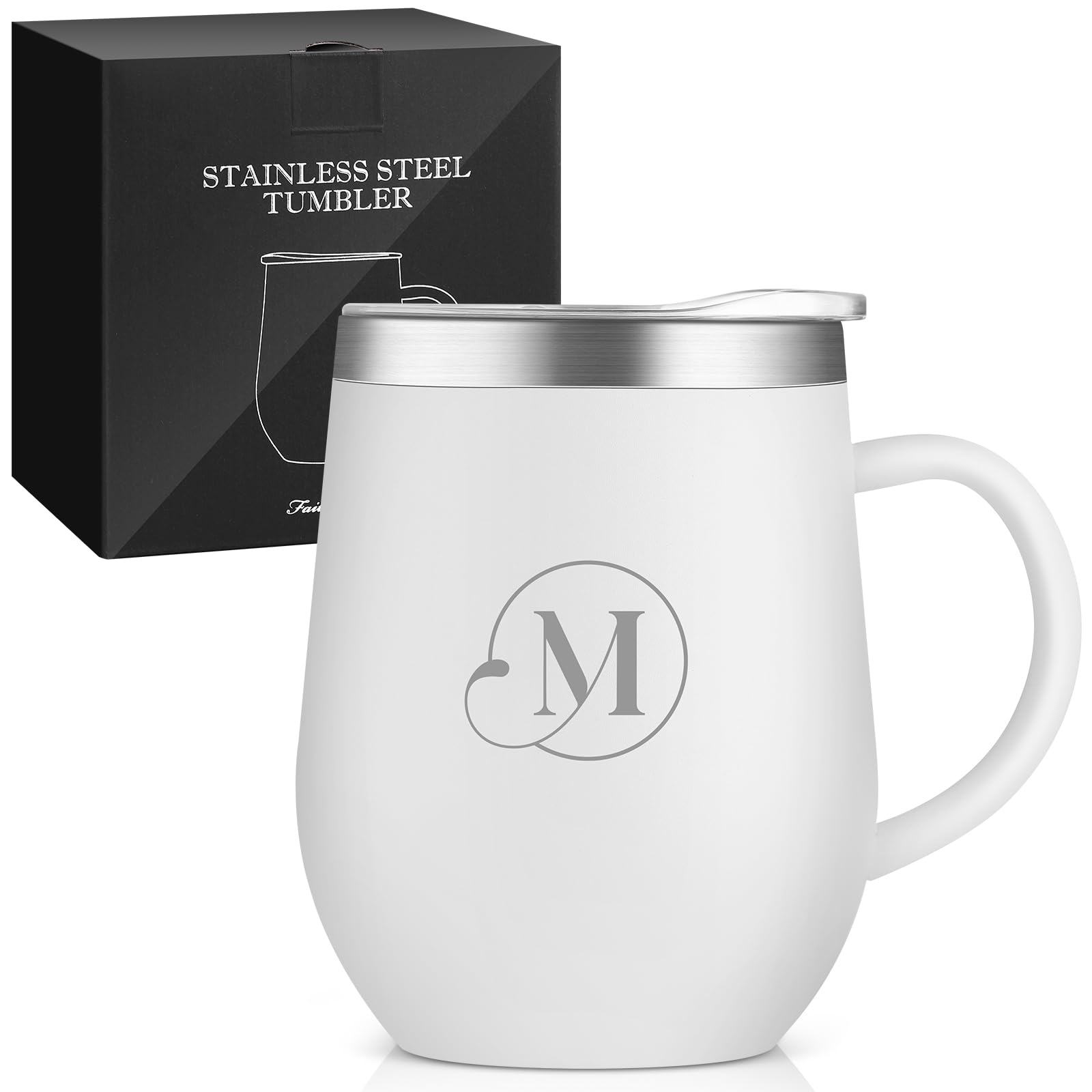

Birthday present with name and tumbler with for women and stainless steel coffee with keeps warm or comes in a presentation 60th Christmas initials,