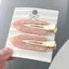 2Pcs Korean Style Anti-slip Teeth Hair Clip Acrylic Flat Seamless Hair Barrette Hair Accessories