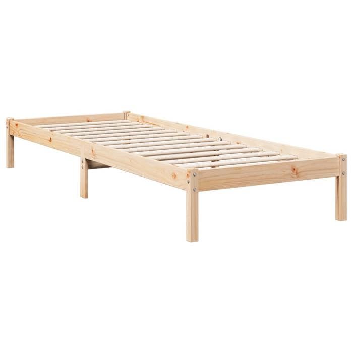 VidaXL Extra Long Bed Frames Without Mattress 80x220 Cm Solid Pine Wood, Bed, Bedroom Furniture, Wooden Bed, Single Bed, 852414