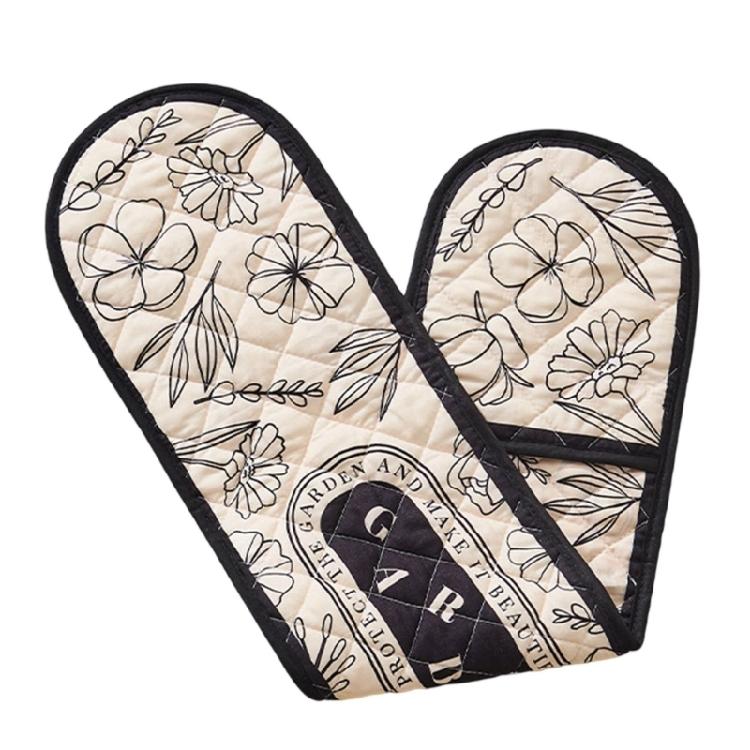 Long Fetter Oven Gloves Reinforced Heat Security Never Slip Outside for Baking Roasting Cooking