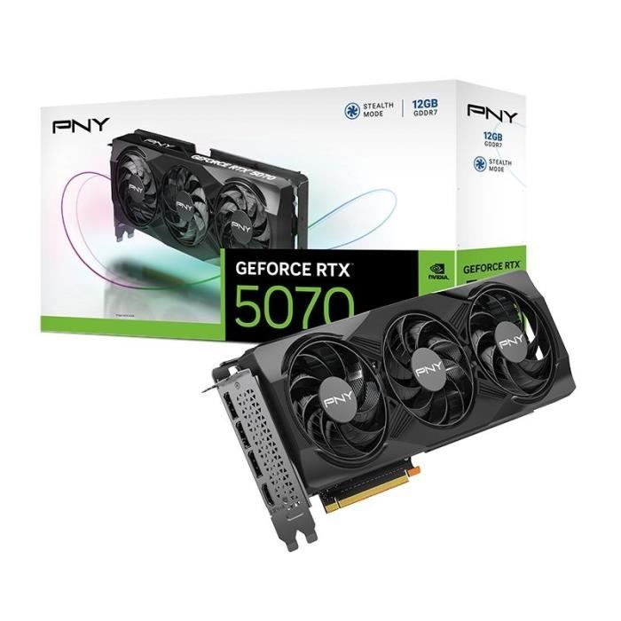 PNY - Carte graphique - GEFORCE RTX™ 5070 - 12Go - Triple Fan DLSS 4