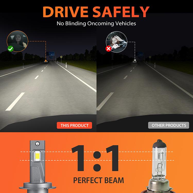 Universal Car LED Headlight Bulbs, 12V/24V, Super Bright H4 High/Low Beam, H7/H11