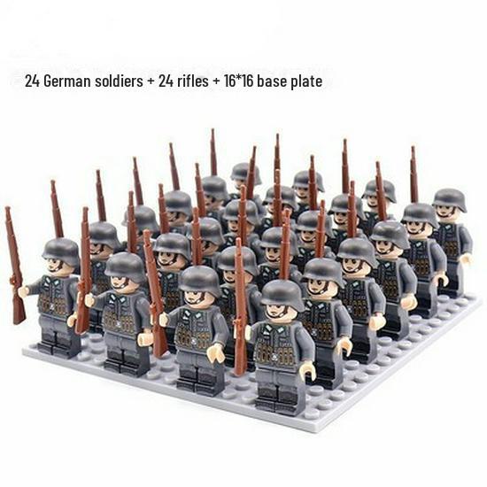 Eighth Route Army Minifigure Set: 24 Educational Assembly Building Blocks
