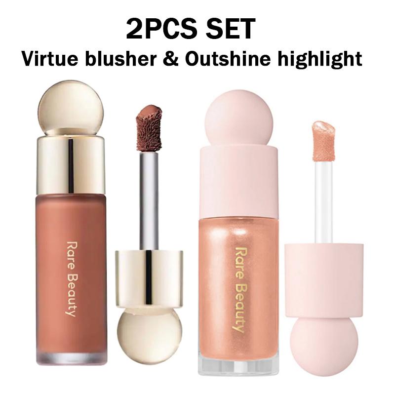 Rare Beauty Vloeibare Blusher en Vloeibare Luminizer Bundel Set Enchant Enlighten Highlighter Happy Joy Lucky Love Hope Blush Cadeau