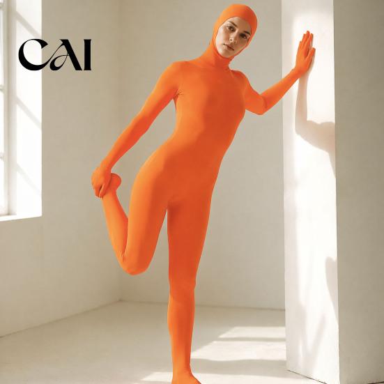 Adults Spandex Unitard Full Body Zentai Suit for Men Women, Open Face Halloween Cosplay Bodysuit, Stretchy Costume Party, Stage Performance Party