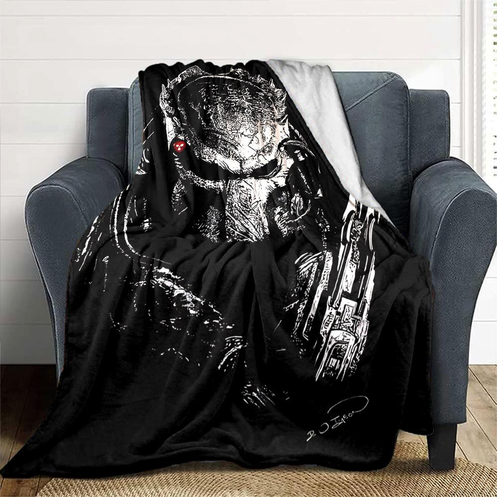 1pc Predator Alien Throw Blanket Soft Flannel, Cozy All Season Polyester Perfect for Home, Office