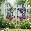 4Pcs Metal Butterfly Garden Art Wall Decor Outdoor Weatherproof Hanging for Fence Patio Balcony