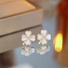S925 Silver Flower Stud Earrings: 2023 Trendy High-End Minimalist Light Luxury Design for Women