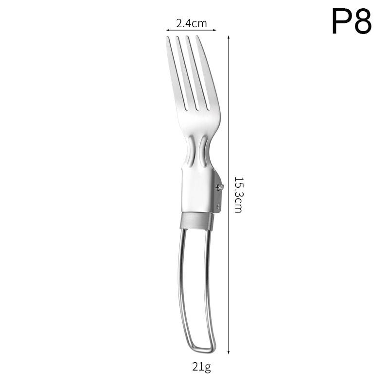 304 Stainless Steel Solding Spoon Outdoor Portable Fold Spoon Fork Knife Travel Folding Spoon Camping Hiking Picnic Tableware