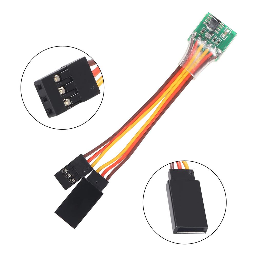 ACEIRMC 5pcs Servo Signal Reverser Rotation Inverter 5.0-6.0v Steering Gear Reverser for JR Futaba Aircraft Airplane Steering Gear and All Servos (A)
