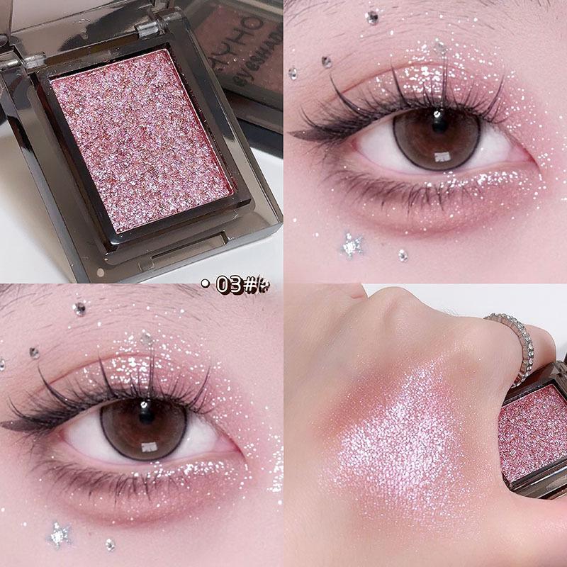 Glitter Eyeshadow Pearlescent Highlighter Powder Makeup Diamond Eye Shadow Palette Bright Shiny Eye Makeup Cosmetics