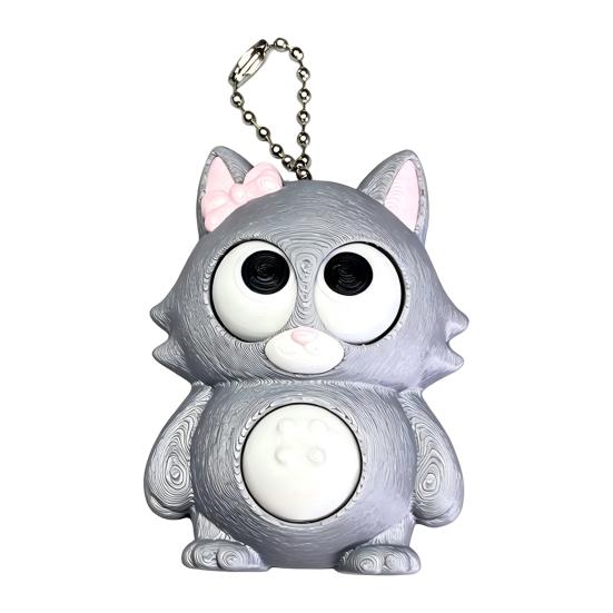 3D Printed Animals Fidget Clicker Keychain, Anxiety Stress Relief Sensory Toy, Cartoon Animal Charm for Backpack, Keys, Bags