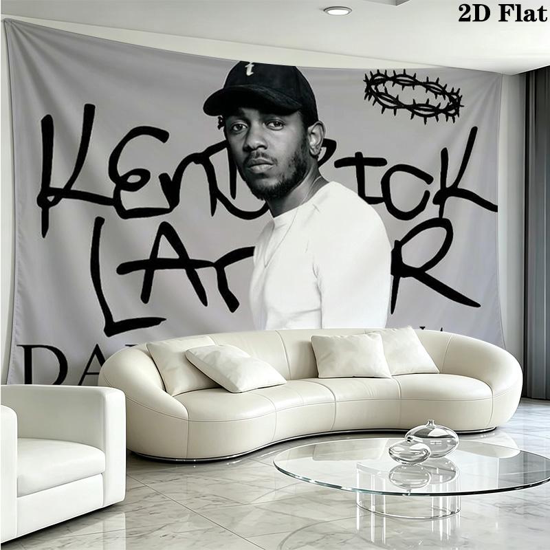 Kendrick Lamar Wall Tapestry Aesthetic Wall Hanging Printed Fabric Blanket Decorative Tapestries for Bedroom Living Room Home Decor