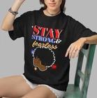 Будь сильной и бесстрашной Графическая футболка Расширение прав и возможностей афроженщин Черная футболка Подарок S