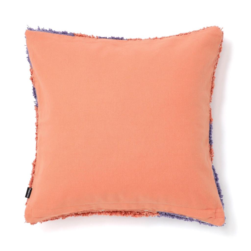Francfranc Tufted Drawing Cushion Cover, 45cm X 45cm, Orange (C-059) - Perfect for Interior Decoration, Housewarmings, or As a Gift.