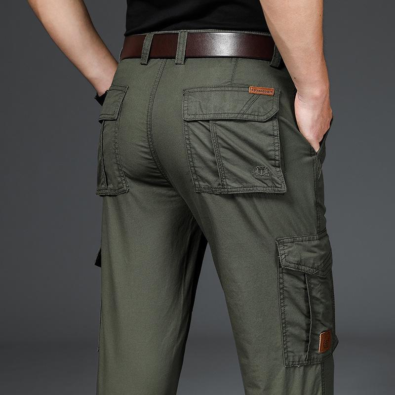 Men's Winter Multi-Pocket Cotton Overalls - Casual, Loose-Fit Outdoor Pants