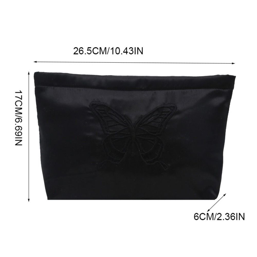 Large Capacity Women Clutch Bag Embroidered Party Banquet Bag Butterfly Cosmetic Bag  Travel
