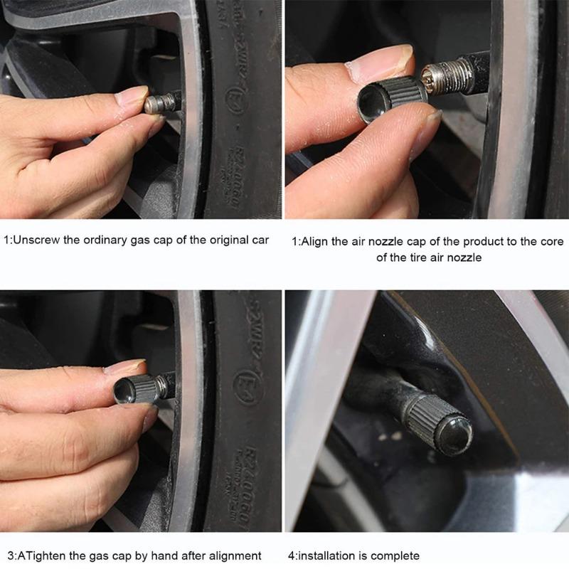 100PCS Tire Valve Dust Caps Stem Covers Plastic Car Wheel Tire Valve Tyre Stem Air Caps Auto Bike Bicycle Truck Motorcycle Accessories