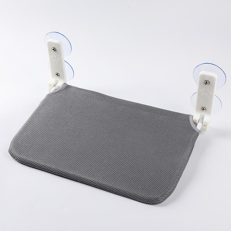 

Складной гамак для кошек, двойная присоска, устойчивый, плюшевый, сетчатый, на окно, на стену, для прыжков, гамак для кошек на присосках double suction cup mesh gray