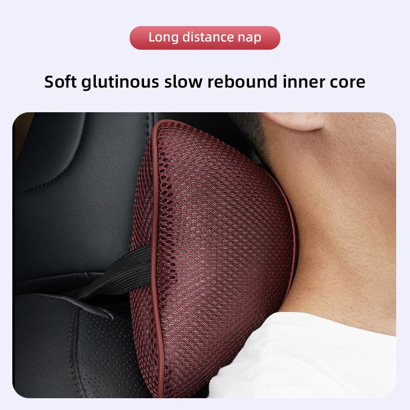 Keychain High-end Ice Silk Car Seat Headrest Memory Foam Comfort Pillow Auto Interior For Mitsubishi Eclipse ASX Colt I200 Star WM1
