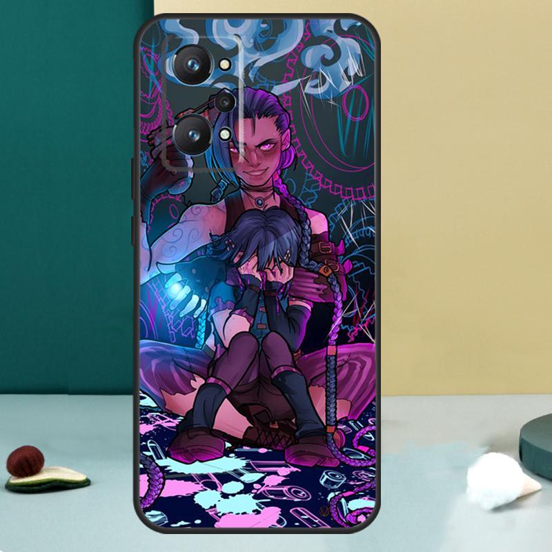 Jinx Arcane For Realme 14 13 Pro Plus 10 11 12 GT 5 6 6T GT7 Pro C61 C55 C53 C51 C21Y C25S C75 C67 Case