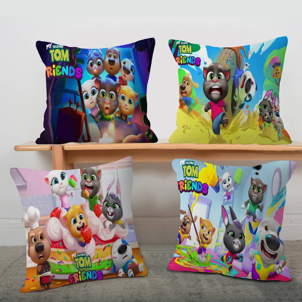 T-Talking T-Tom And Friends Cartoon Pillow Cover Sofa Cushion Cover Home Room Decoration Children Gift