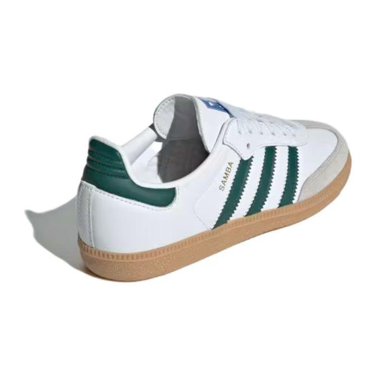 adidas Samba OG Big Kid White Collegiate Green Gum Kids Sneakers Cloud-White IE1331