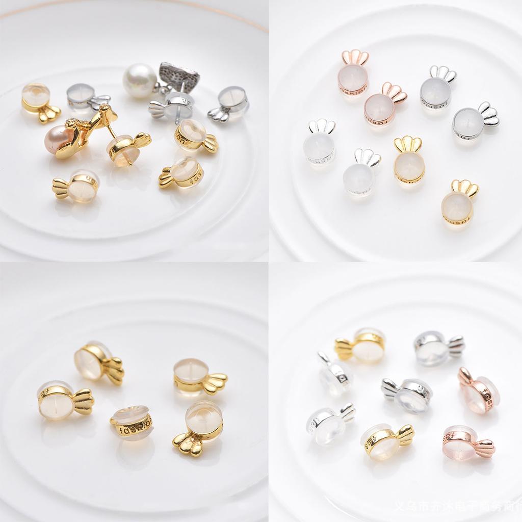 10Pcs Earring Backs Crown Earrings Backings Replacements Hypoallergenical Earrings Support Jewelry Making Accessories