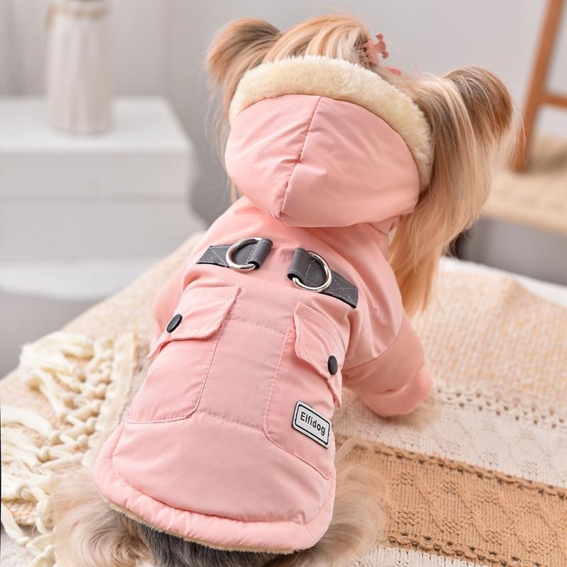 Windproof French Bulldog Winter Jacket Dog Cat Warm Pet XS 4XL Hoodie Harness Coat And Jacket For Small Medium Puppy Animal Pugs