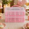 Stapelbare Cupcake- und Muffintransportbox, transparent, für Familienfeiern