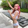 Women's Cute Floral Lace Push-Up Bikini - Sweet Japanese Style for Small Busts