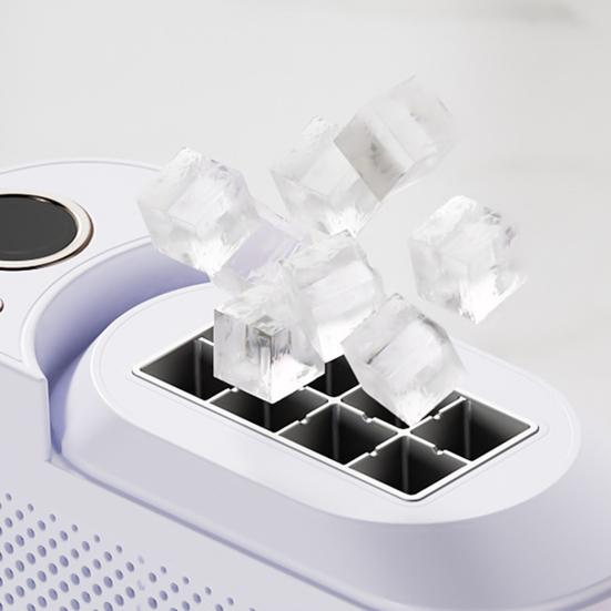 Desktop Ice Maker Machine Food-Grade Large Capacity Low Noise Compact Portable Design Automatic Ice Box Ice Cube Maker