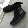 Fashion New Arrival Suede Leather Mens Chelsea Boots Comfortable Slip on Biker Boot Elegantes High Top Shoes Business Male Ankle Botas