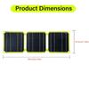 5V Portable Foldable Solars Panel ETFE Monocrystallines Silicon with Double USB and Port for Camping and Hiking