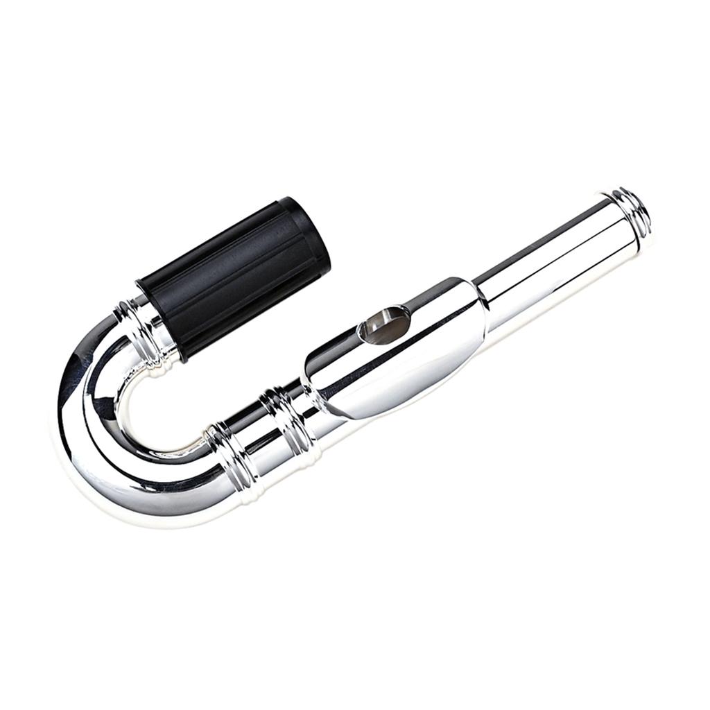 Klassische versilberte Flöte gebogen für Kopfstück Musikinstrument Metallflöte für Kopfstück Kopfstück für Erwachsene Anfänger